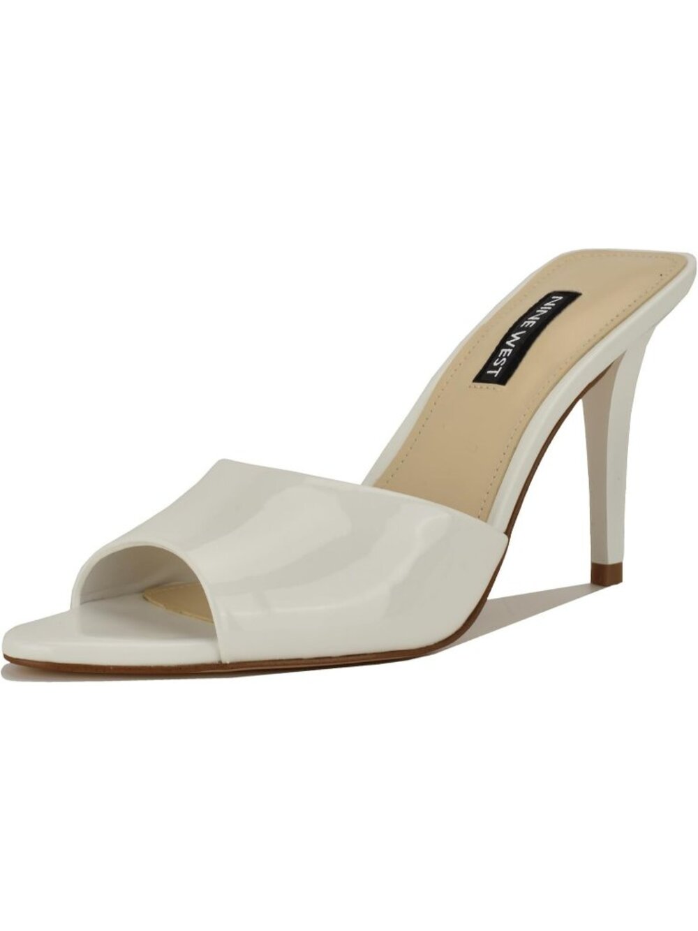 Women's White Patent 140 Faux Leather Heeled Sandals Hather3 Animal Print Shoes